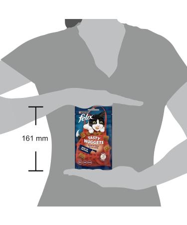 FELIX Tasty Nuggets Adult Cat Treats with beef and lamb 8x50g Beef & Lamb 50 g (Pack of 8) - Buy Online on GoSupps.com