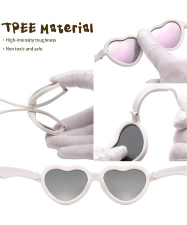 Pro Acme Baby Polarized Heart Sunglasses - Black Frame | Blue Mirrored Lens - Buy Online on GoSupps.com