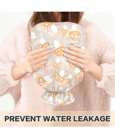 Naanle Mushroom Heat Bottle - 1L Transparent Hot Water Bottle for Pain Relief & Cold Therapy | Ideal for Beds Hands & Feet - Buy Online on GoSupps.com
