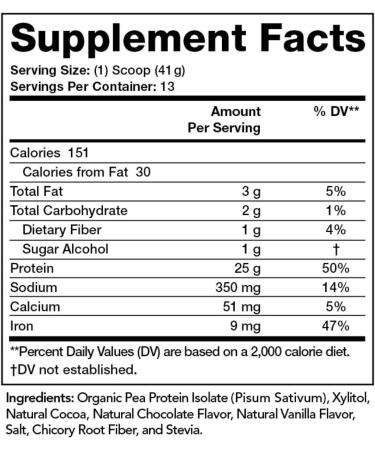 Olympian Labs Chocolate Pea Protein Shake - 18.8 oz - Vegan Gluten-Free 100% Plant-Based Protein - Buy Online on GoSupps.com