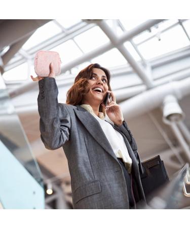 Sanitary Pad Pouch - Portable Feminine Menstruation Bag with Zipper | Menstrual Carrying & Nursing Pad Holder | Pink MakeUp Bag - Buy Online on GoSupps.com