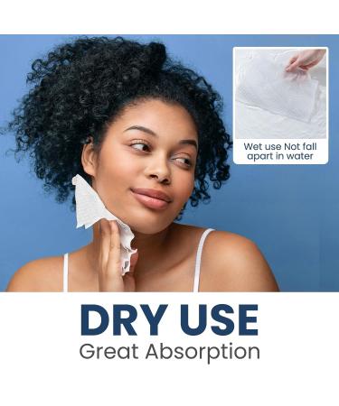 Biodegradable Disposable Face Towels - Lint-Free Makeup Remover for Sensitive Skin | Ourmed Life - 60 Pieces - Buy Online on GoSupps.com