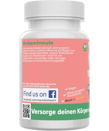 Artichoke Capsules 500mg | High Cynarin Content | Vegan & Additive-Free | Quality from Germany | Supports Digestion & Liver Health | Laboratory Tested - vitamineULE  - Buy Online on GoSupps.com