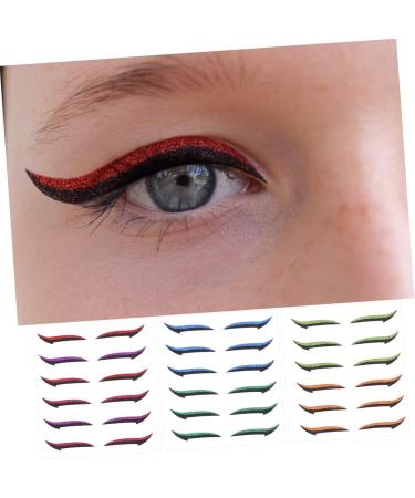 FRCOLOR 18 Pairs Anti Sweat Eyeliner Omen Eyeliner Stickers Glitter Stickers Makeup Tape Women Eyeliner Decal Pink Tape Eyeshadow Eye Line Strip Sticker Man Double Eyelid Sticker No Smudge 9x10cm As Shown 1 - Buy Online on GoSupps.com