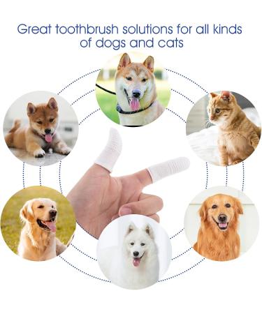 Molain 6-Piece Dog Toothbrush Set - 360 Nylon Finger Brush for Dogs & Cats | Full Surround Bristle for Easy Tongue & Teeth Cleaning (White) - Buy Online on GoSupps.com