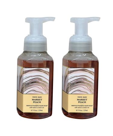 Bath and Body Works Market Peach Gentle Foaming Hand Soap 2-Pack 8.75 Ounce (Market Peach)