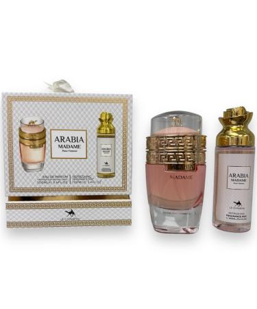 Arabian Madame Gift Set 2 in 1-Eau De Parfum & Body Mist - Original Fragrances From Dubai- Parfum With Notes of Lemon Orange and Vanilla