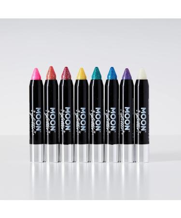 Moon Glitter Body Crayon Pen - Iridescent Glitter for Face & Body - 3.5g - White | International Shipping - Buy Online on GoSupps.com