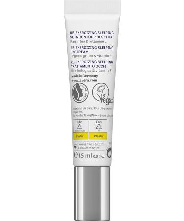 Lavera Re-Energizing Sleeping Eye Contour 15ml - Revitalize with Natural Vitamin E & Bio-Grape - Vegan Natural Cosmetics for Bright Youthful Eyes - Buy Online on GoSupps.com