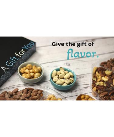 Jaybee's Gourmet Nuts Gift Basket - 4 Section 22 oz | Cashews, Almonds, Toffee & Honey Roasted Peanuts | Kosher | Father's Day, Birthday, Holiday Gift - Buy Online on GoSupps.com