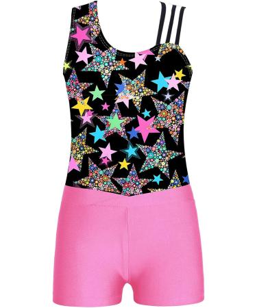 MSemis Girls Gymnastics Leotard Set with Booty Shorts - Starry Black (Size 6 Years) - Buy Online on GoSupps.com