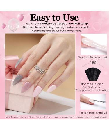 Modelones 15ML Light Pink Gel Nail Polish | Soak Off Baby Pink Spring DIY Manicure | Easter Gift for Her | A02 Pastel Pink - Buy Online on GoSupps.com