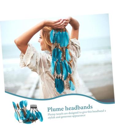 Beatifufu Hair Accessories Exquisite Plume Headdress Exquisite Women Hair Bands Vintage Headbands for Women Girl Headbands Party Cosplay Hairbands Party Props Women Hair Accessories - Buy Online on GoSupps.com