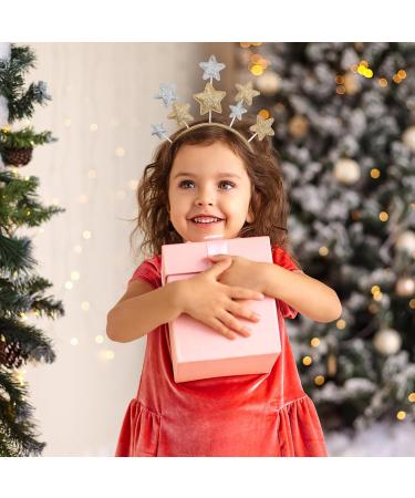 Uonlytech Bridal Hair Clip Christmas Star Headband Shiny Pentagram Head Bopper Holiday Hair Hoop Birthday Hair Accessories for Costume Party Wedding Hair Clip - Buy Online on GoSupps.com