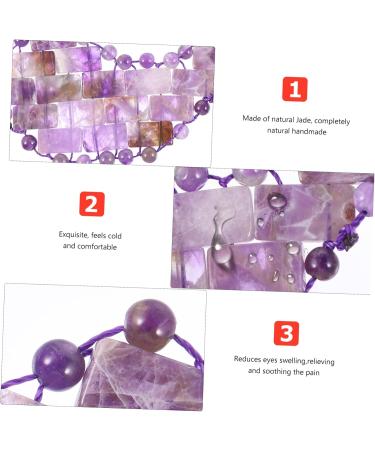 1 Pair Jade Eye Eye Care Cooling Eye Eye Eye Eye for Bags Under Eyes Sleeping Sleeping Glasses Amethyst Blindfold Purple - Buy Online on GoSupps.com