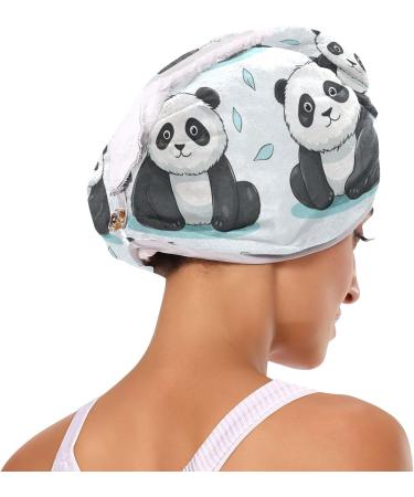 Buy Cartoon Panda Hair Towel 2 Pack | Super Absorbent Quick Dry Hair Turbans for Women & Girls - Fast International Shipping - Buy Online on GoSupps.com