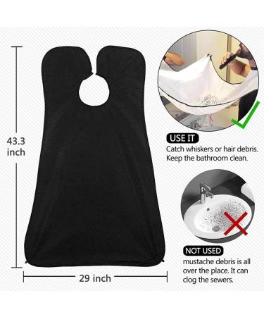 Black Beard Apron Beard Catcher Shaving Trimming & Beard Catcher Waterproof Non-Stick Combing Cloth with 2 Sucker Hooks Hair Clippings Catcher & Grooming Cape Apron Best Gift for Men Made for Men - Buy Online on GoSupps.com