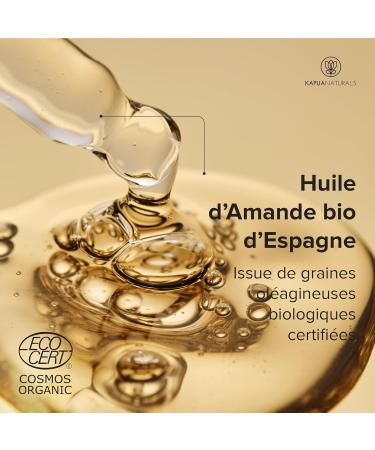  Kapua Naturals Organic Sweet Almond Oil 100ml Cold Pressed Natural and 100% No Additives Organic Sweet Almond Oil Vegan Sweet Almond Oil Sweet Almond Oil Professional Massage Oil - Buy Online on GoSupps.com