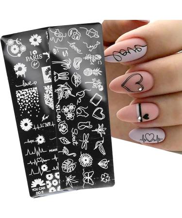 Sanwood Nail Stamping Plates - Human Face Patterns | Stainless Steel Nail Art Template for Girls & Women | Manicure Tool Kit - Buy Online on GoSupps.com