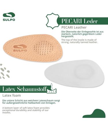 Buy Sulpo Orthopedic Shoe Insoles - Leather Half Soles & Cushions for Enhanced Comfort - Sizes 39/40 - Buy Online on GoSupps.com