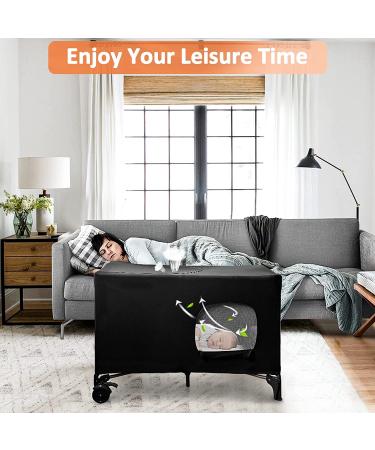 Breathable Blackout Pack N Play Cover - Portable Tent for Indoor/Outdoor Napping, Playing, Sleeping, Travel - Baby Sleep Protection - Buy Online on GoSupps.com