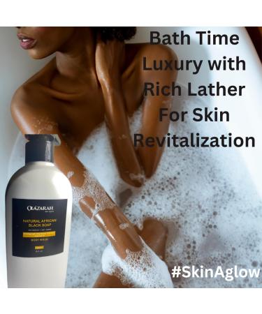 Natural African Black Soap Body Wash | Acne Treatment & Anti-Aging | Organic Shea Butter Aloe Vera & Coconut Oil | 15 Fl. oz - Buy Online on GoSupps.com