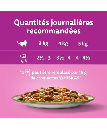 WHISKAS Cat Meal - 40 Freshness Sachets - Tasty Mix Chef's Selection (4 Varieties) - Adult Cat Food in Sauce - Complete & Bal - Buy Online on GoSupps.com