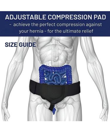ZJchao Hernia Support Belt - Adjustable Inguinal & Umbilical Hernia Patch for Soreness Relief - Comfortable Hernia Guard for Elderly (Black - Buy Online on GoSupps.com
