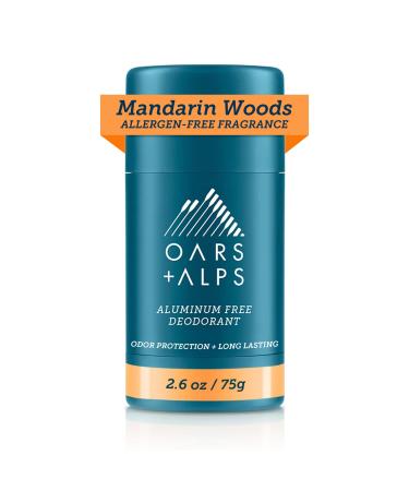 Oars + Alps Aluminum Free Deodorant for Men and Women Dermatologist Tested and for Sensitive Skin Vegan Mandarin Woods 1 Pack 2.6 Oz 1ct - Mandarin Woods