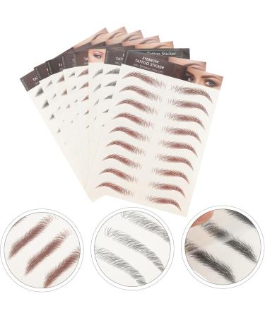 Hemoton 16 Pcs tattoo eyebrow decals make up 4d eyebrows eyebrow transfer stickers - Buy Online on GoSupps.com