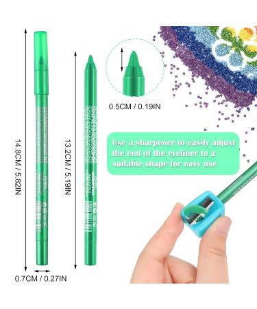 Blue Electronic Multi Color Eyeliner Pen - Long Lasting Waterproof Smoky Eye Makeup Tool (10 Green) - Buy Online on GoSupps.com