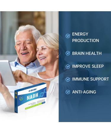 CELFULL NADH Supplement 40mg Enchance NMN Alternative NAD+ Supplement for Immune Support Anti-Aging Boost Brain Cognition & Chronic Fatigue Supplements 60 tablets - Buy Online on GoSupps.com