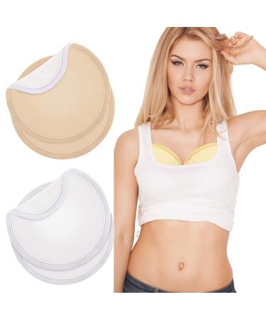 4 pieces of castor oil wrap reusable castor oil pack organic castor oil pack kit castor oil pack for liver detoxification neck relaxation constipation muscle pain (white + khaki)
