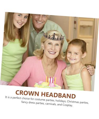 FRCOLOR 1pc Black Crown Bride Hair Accessories Party Headdress Baroque Crown Wedding Headdress Bridal Hair Decor Baroque Bridal Crown Women Crown Wedding Headband Bridal Headpiece 14x14cm Black - Buy Online on GoSupps.com