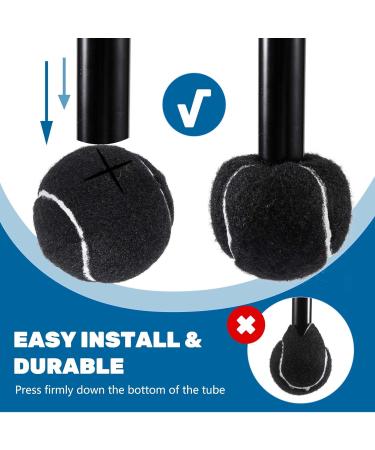 XIAOJUN 8 Pcs Walker Glide Balls - Heavy Duty Furniture Leg & Floor Protector for Seniors - Long Lasting Felt Pad Cover - Fits Most Walkers (Black) - Buy Online on GoSupps.com