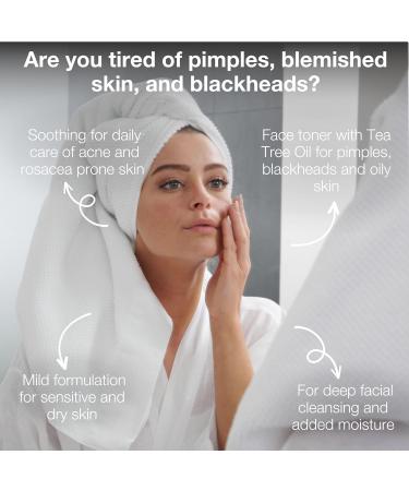 Face Tonic 500ml - Alcohol Free face Tonic with Tea Tree Oil - Cleanser for Blemishes Spots pimples and Acne Prone Skin Natural & Pharmaceutical Grade Australian Tea Tree Oil 500 ml (Pack of 1) - Buy Online on GoSupps.com