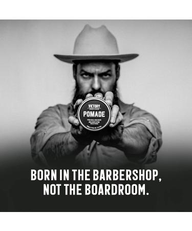 Victory Barber & Brand Men's Hair Pomade | Made in USA | Water Based | High Shine & Strong Hold | Hair Wax for Men - Buy Online on GoSupps.com