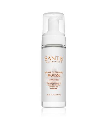 Facial Cleansing Mousse with Non-Drying Formula - Purifying Deep Foaming Cleanser - Foam Face Wash for Women and Men - Balances Regenerates & Smoothens All Skin Types By Santis