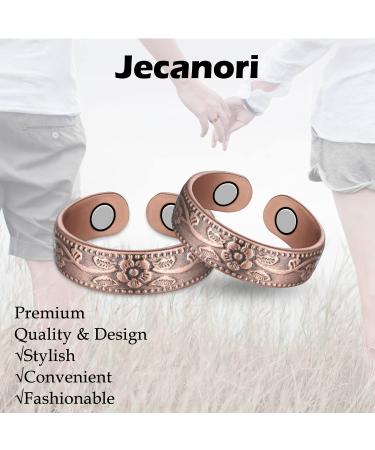 Jecanori Lymphatic Drainage Magnetic Ring for Arthritis Pain Relief - Vintage Flower Design - Buy Online on GoSupps.com