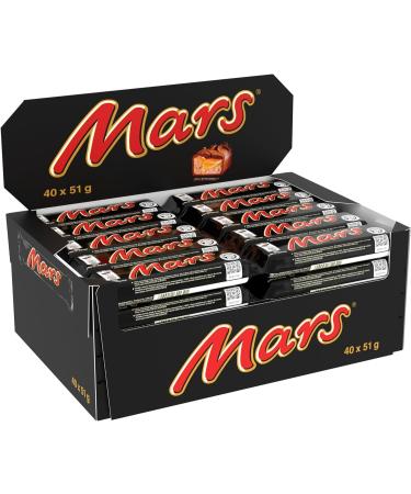 MARS - Milk Chocolate and Caramel Bars - Large format containing 40 individual bars of 51g
