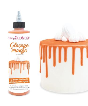 ScrapCooking Drip Cake Glaze Orange 130g | Quick-Drying Decoration for Cakes Pies & Donuts - Perfect for Birthdays & Halloween - Buy Online on GoSupps.com