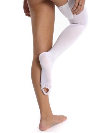 SCUDOTEX Compression Stockings - Self-Adhesive Thrombosis Prevention 18-24 mmHg Medium Length White Size 2 - International Shipping Available - Buy Online on GoSupps.com