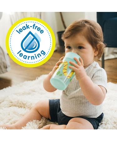 Dr. Brown's Milestones Cheers 360 Training Sippy Cups 2-Pack, Blue & Green Animals, 10oz, BPA-Free - for Babies and Toddlers 9m - Buy Online on GoSupps.com
