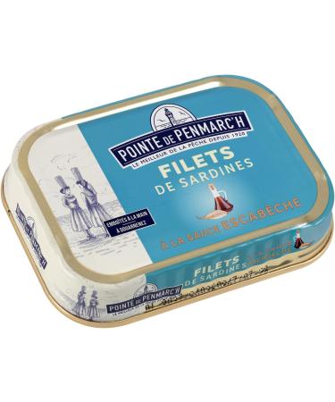 Sardine fillets in escabeche sauce and shallots from Brittany Pointe de Penmarc'h 100 g box - Delivery in 2 to 3 working days from Brittany - Buy Online on GoSupps.com