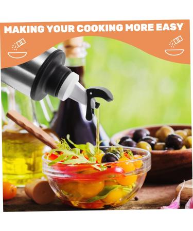 Zerodeko Olive Oil Bottle Dispenser Glass Oil Bottle 4pcs Condiment Bottles Glass Seal Vinegar Condiment Dispenser Oil Dispenser Bottle 27.5X7CMx4pcs Silverx4pcs - Buy Online on GoSupps.com