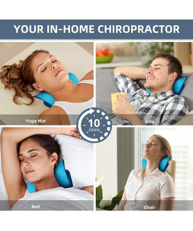 Neck and Shoulder Relaxer - Cervical Traction Device for TMJ and Pain Relief, Alignment Pillow for Sleeping, Chiropractic Pillow with Massage Point - Buy Online on GoSupps.com