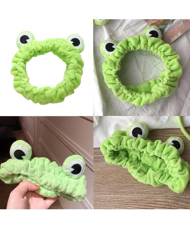 3-Piece Frog Headband Set - Fluffy Elastic Coral Fleece Hair Wraps for Face Washing Spa Yoga & Makeup - Ideal for Running - Buy Online on GoSupps.com