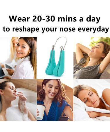 Nose Shaper Clip - Silicone Nose Lifter & Slimming Tool for Beautiful Straight Nose | Rhinoplasty Bridge Corrector for Women (Green - Buy Online on GoSupps.com