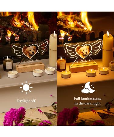 Personalized Dog Memorial Night Light - Custom Photo Pet Loss Gift with Name & Date - Cat Memorial Frame - Sympathy Gift - Buy Online on GoSupps.com
