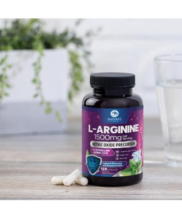 L-Arginine Complex 1500mg - 3X Strength L-Agrinine & L-Citrulline Supplement - Premium Heart Health & Muscle Supporting Nitric Oxide Booster & Energy Blend - for Men & Women Bottled USA - 120 Capsules 120 Count (Pack of 1) - Buy Online on GoSupps.com